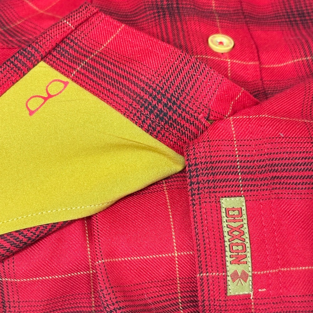 Dixxon Flannel Co The Loveless Womens 2X Red Plaid Cropped Button Up Shirt 90s - Picture 5 of 12